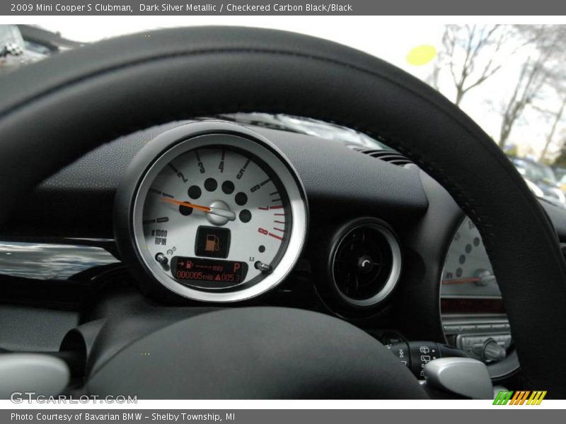 Dark Silver Metallic / Checkered Carbon Black/Black 2009 Mini Cooper S Clubman