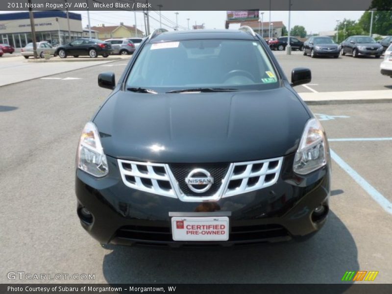 Wicked Black / Black 2011 Nissan Rogue SV AWD