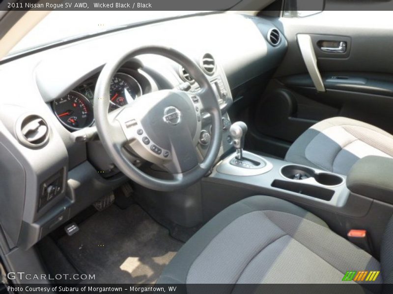 Wicked Black / Black 2011 Nissan Rogue SV AWD