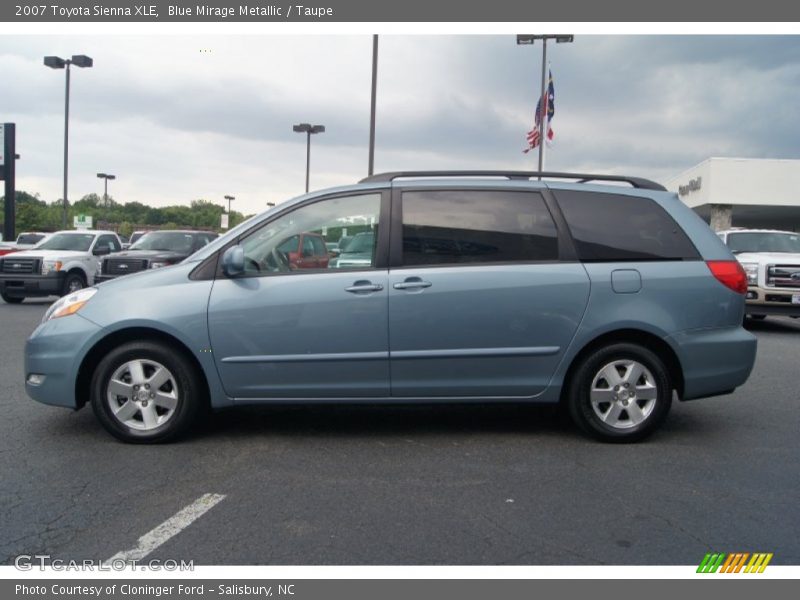 Blue Mirage Metallic / Taupe 2007 Toyota Sienna XLE
