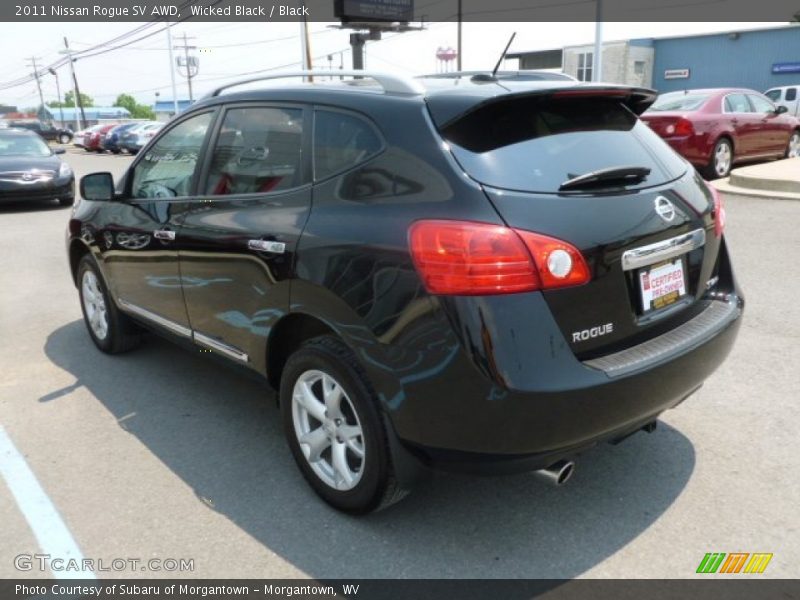 Wicked Black / Black 2011 Nissan Rogue SV AWD