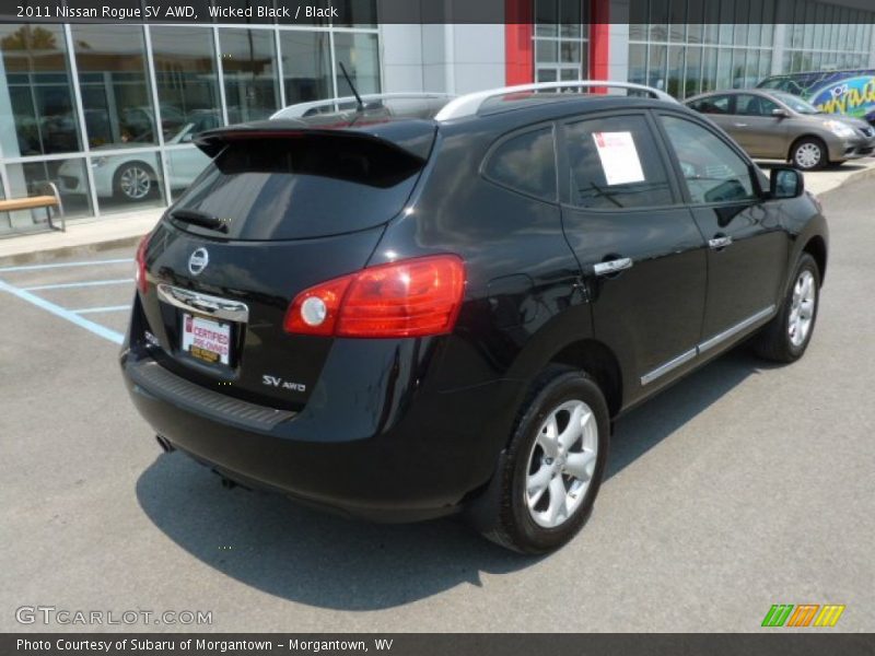 Wicked Black / Black 2011 Nissan Rogue SV AWD