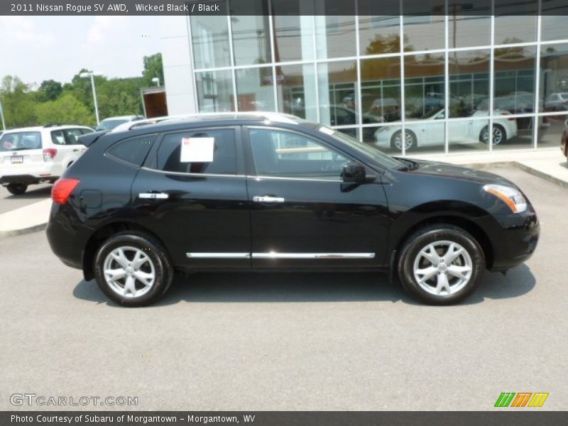 Wicked Black / Black 2011 Nissan Rogue SV AWD