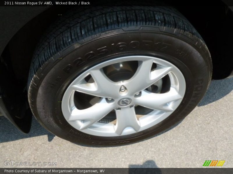 Wicked Black / Black 2011 Nissan Rogue SV AWD