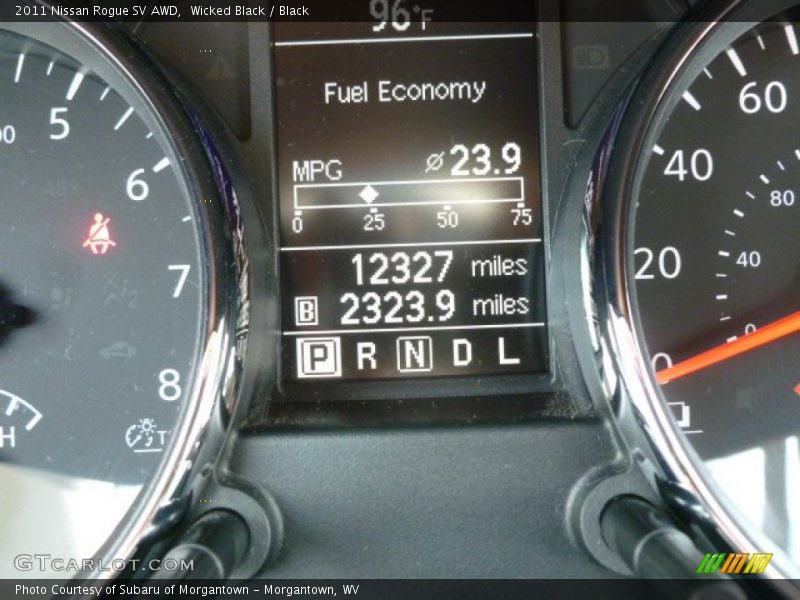 Wicked Black / Black 2011 Nissan Rogue SV AWD