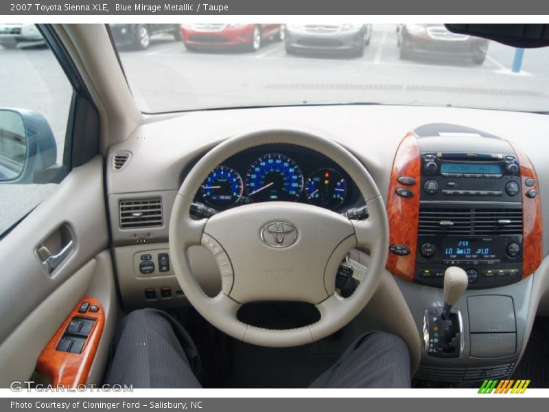 Dashboard of 2007 Sienna XLE