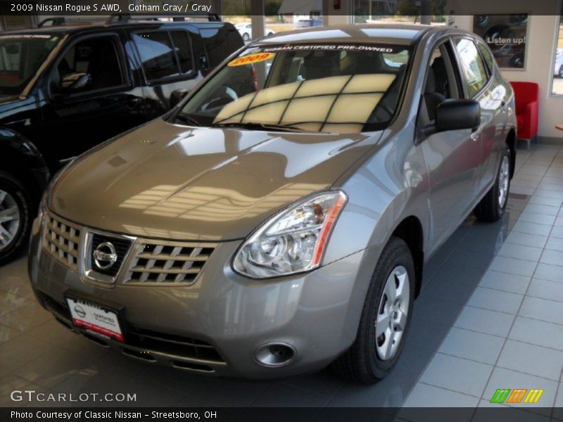 Gotham Gray / Gray 2009 Nissan Rogue S AWD