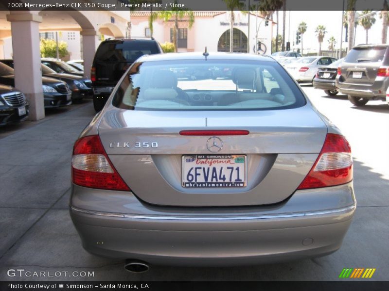 Pewter Metallic / Stone 2008 Mercedes-Benz CLK 350 Coupe