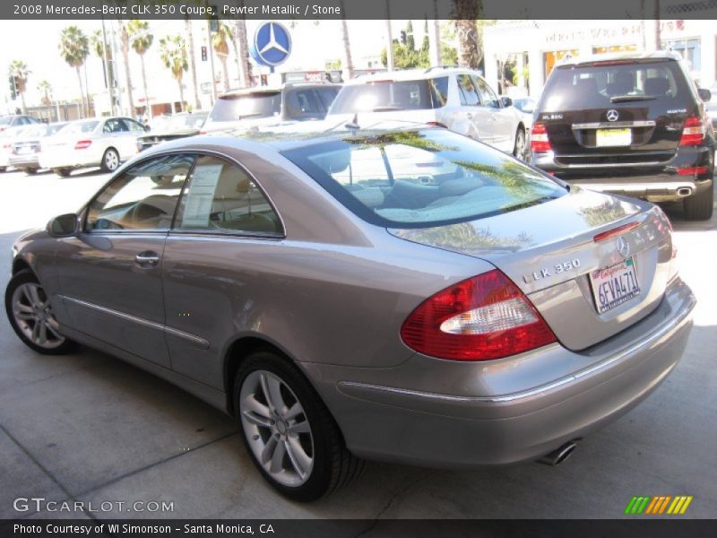 Pewter Metallic / Stone 2008 Mercedes-Benz CLK 350 Coupe