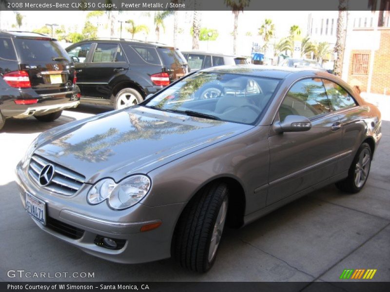 Pewter Metallic / Stone 2008 Mercedes-Benz CLK 350 Coupe