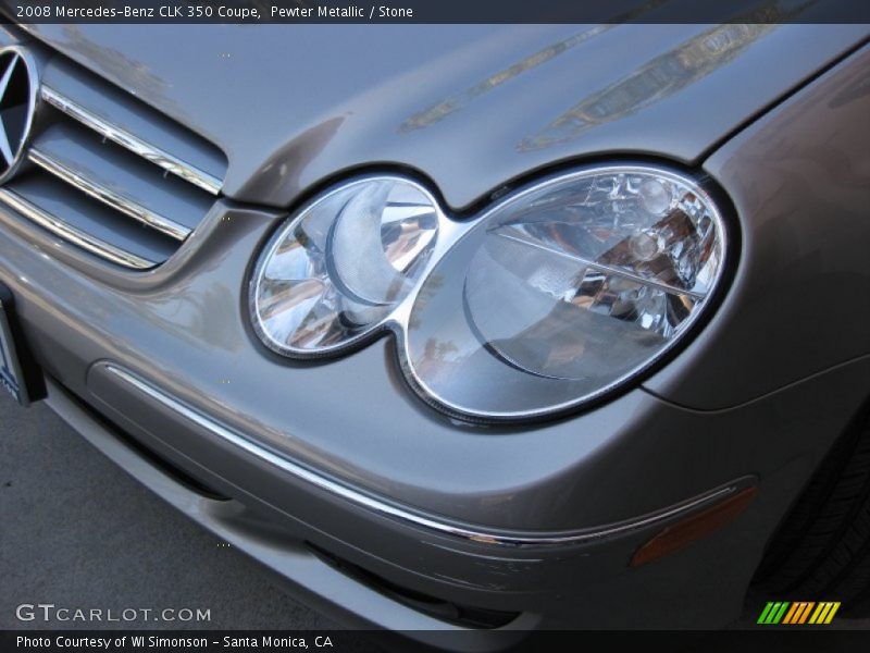 Pewter Metallic / Stone 2008 Mercedes-Benz CLK 350 Coupe