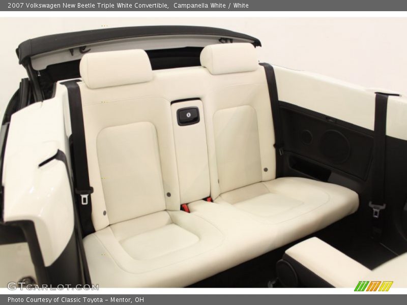 Rear Seat of 2007 New Beetle Triple White Convertible