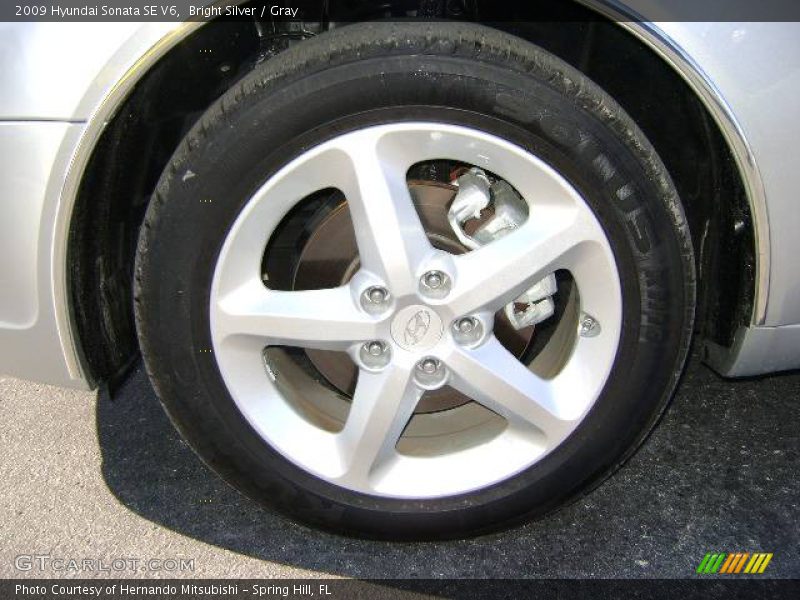 Bright Silver / Gray 2009 Hyundai Sonata SE V6
