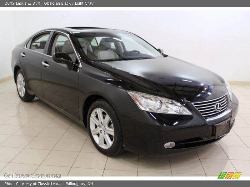 Obsidian Black / Light Gray 2009 Lexus ES 350