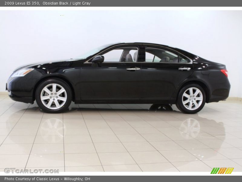 Obsidian Black / Light Gray 2009 Lexus ES 350