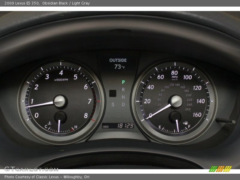 Obsidian Black / Light Gray 2009 Lexus ES 350