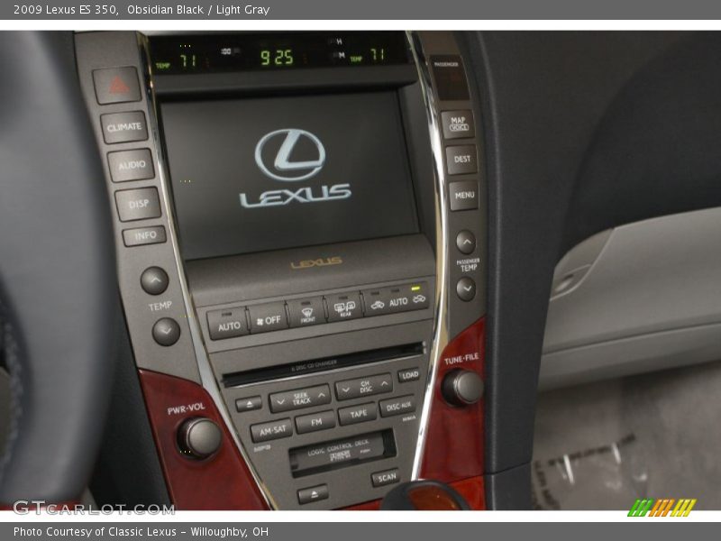 Obsidian Black / Light Gray 2009 Lexus ES 350