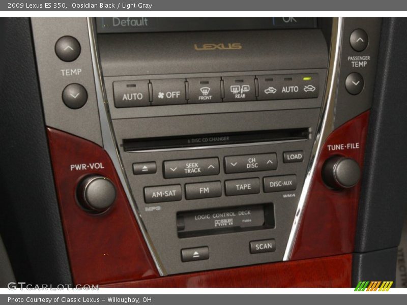 Obsidian Black / Light Gray 2009 Lexus ES 350