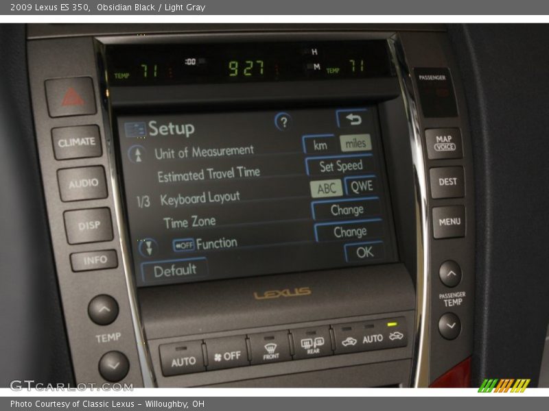 Obsidian Black / Light Gray 2009 Lexus ES 350
