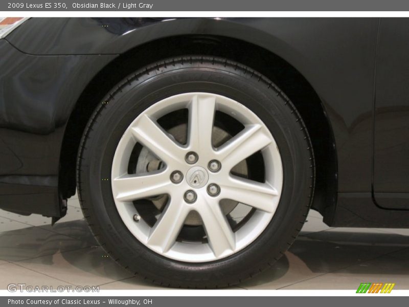 Obsidian Black / Light Gray 2009 Lexus ES 350