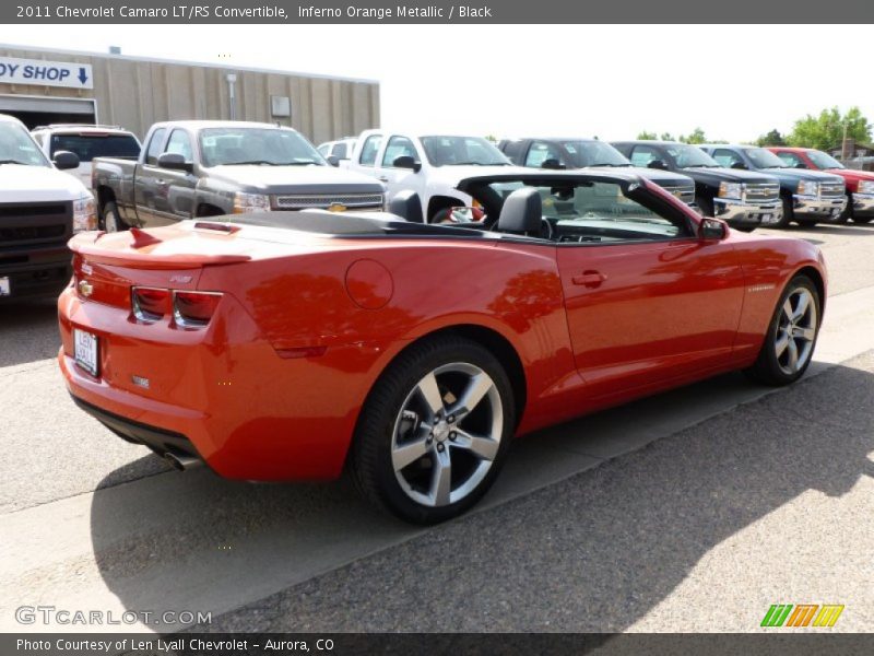 Inferno Orange Metallic / Black 2011 Chevrolet Camaro LT/RS Convertible