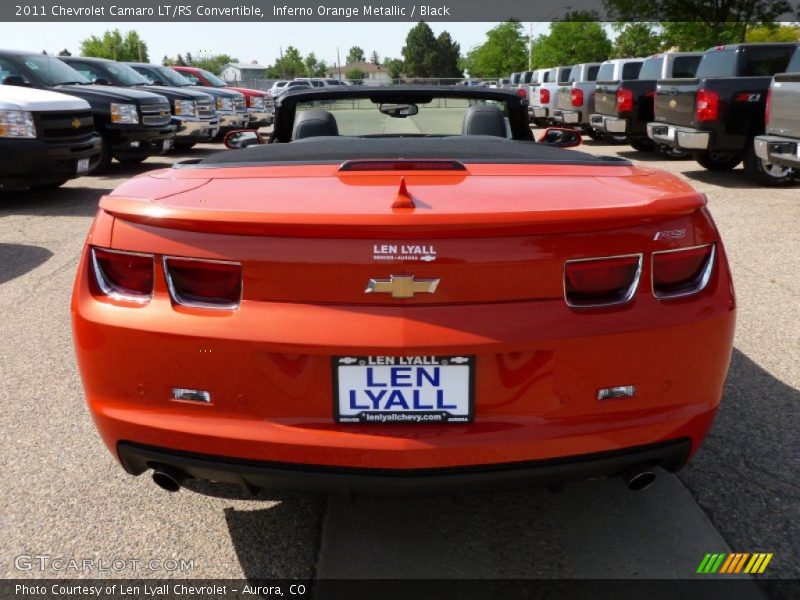 Inferno Orange Metallic / Black 2011 Chevrolet Camaro LT/RS Convertible
