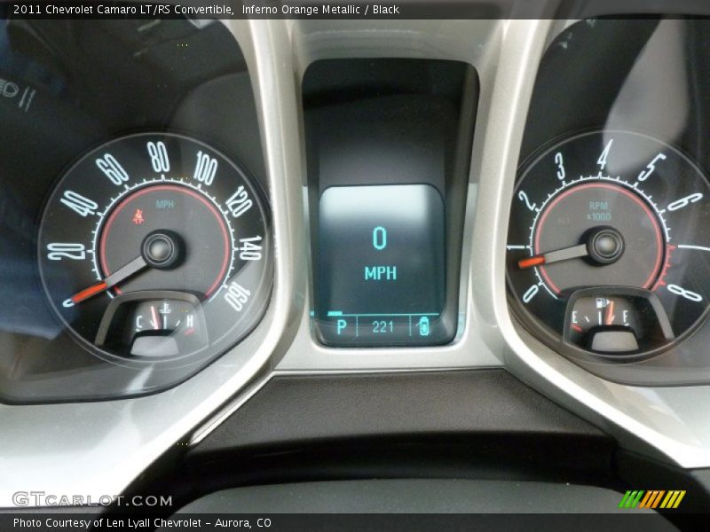Inferno Orange Metallic / Black 2011 Chevrolet Camaro LT/RS Convertible