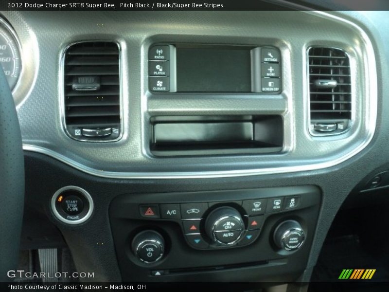 Pitch Black / Black/Super Bee Stripes 2012 Dodge Charger SRT8 Super Bee