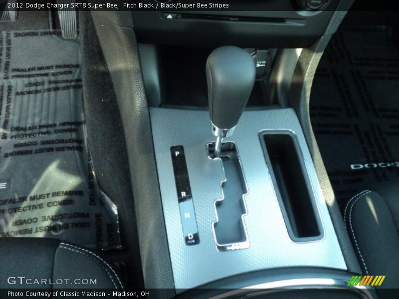 Pitch Black / Black/Super Bee Stripes 2012 Dodge Charger SRT8 Super Bee