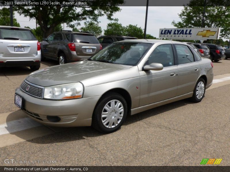 Pewter / Black 2003 Saturn L Series L200 Sedan