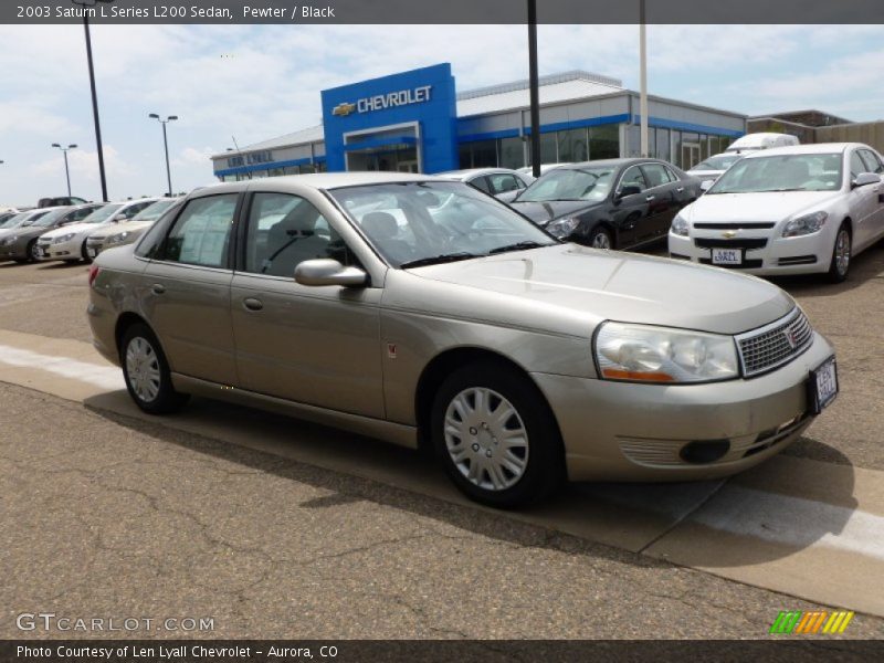 Pewter / Black 2003 Saturn L Series L200 Sedan