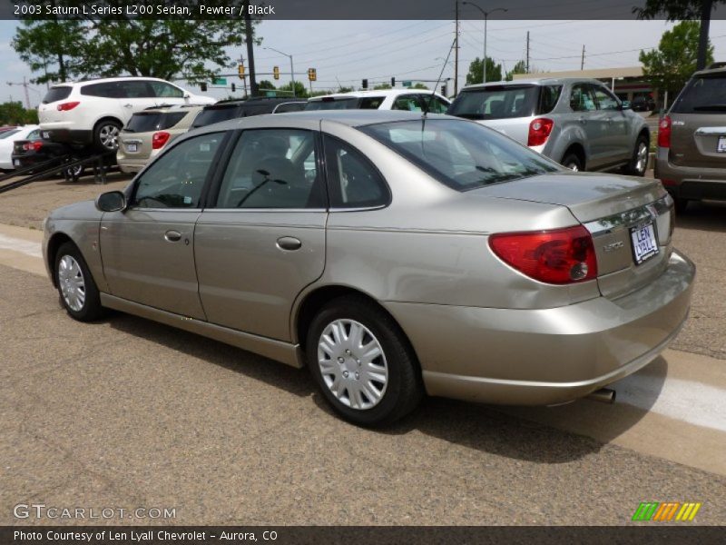 Pewter / Black 2003 Saturn L Series L200 Sedan
