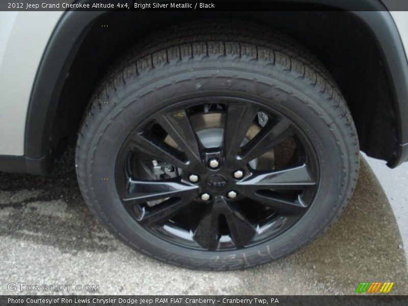 Bright Silver Metallic / Black 2012 Jeep Grand Cherokee Altitude 4x4