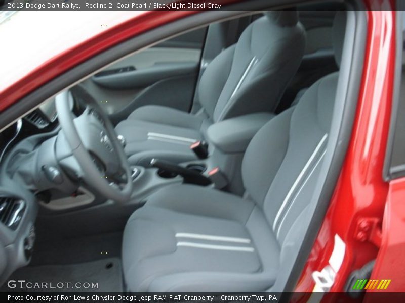  2013 Dart Rallye Black/Light Diesel Gray Interior