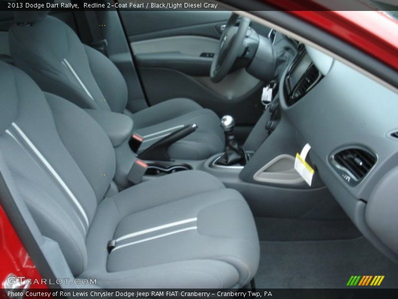  2013 Dart Rallye Black/Light Diesel Gray Interior