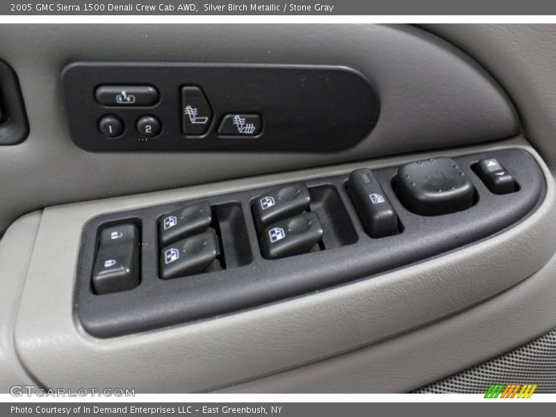 Silver Birch Metallic / Stone Gray 2005 GMC Sierra 1500 Denali Crew Cab AWD