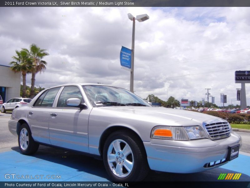 Silver Birch Metallic / Medium Light Stone 2011 Ford Crown Victoria LX