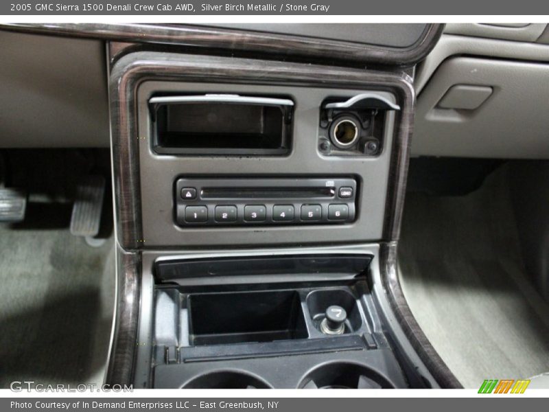 Silver Birch Metallic / Stone Gray 2005 GMC Sierra 1500 Denali Crew Cab AWD