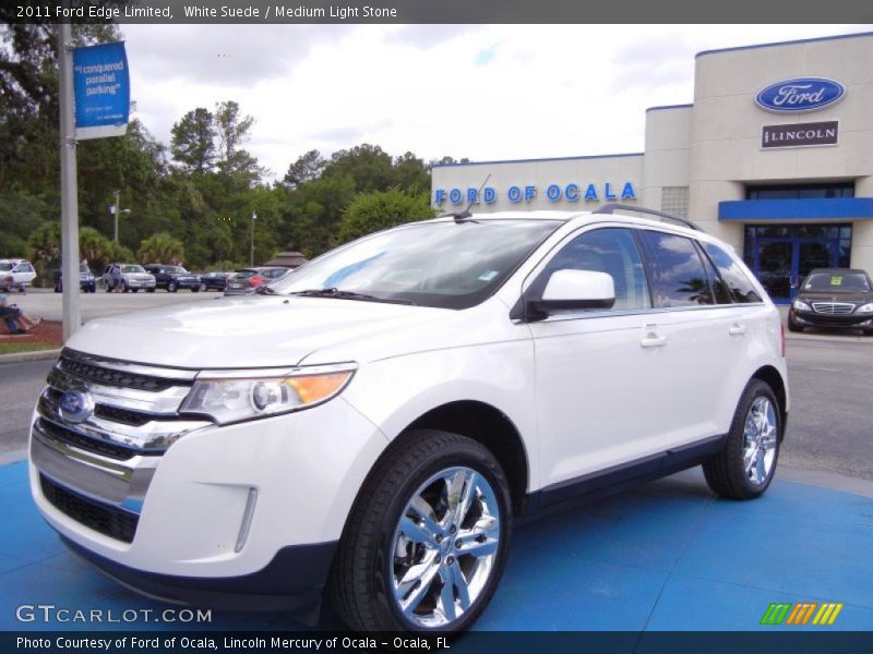 White Suede / Medium Light Stone 2011 Ford Edge Limited