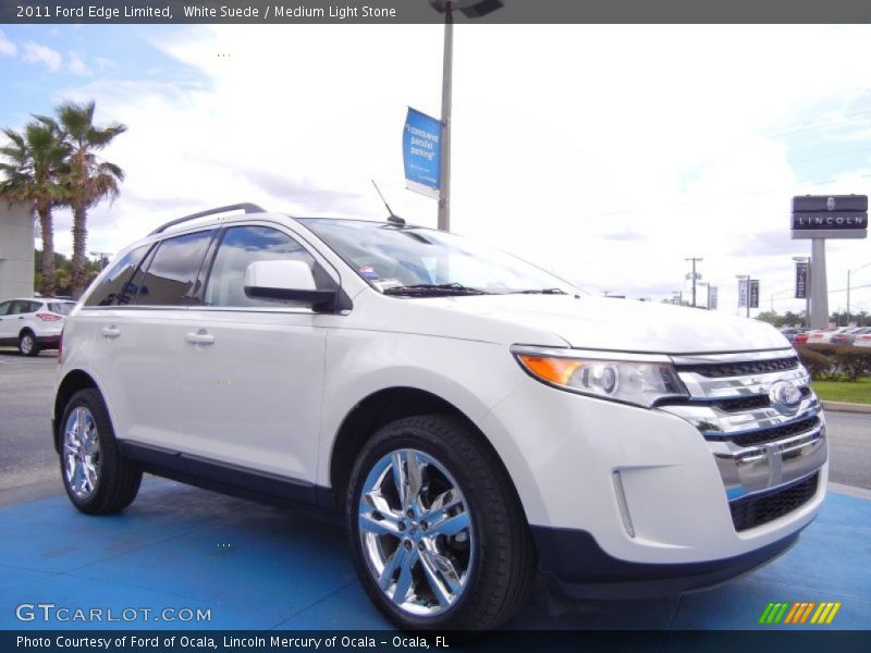 White Suede / Medium Light Stone 2011 Ford Edge Limited