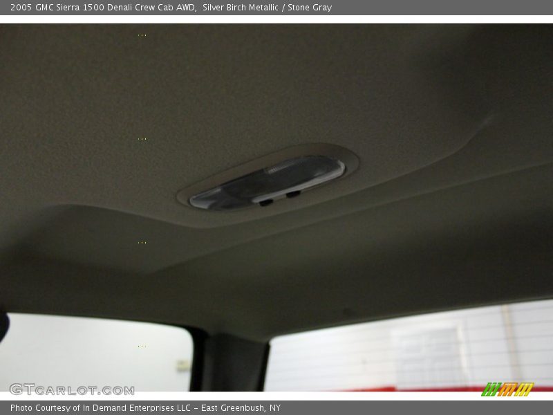 Silver Birch Metallic / Stone Gray 2005 GMC Sierra 1500 Denali Crew Cab AWD
