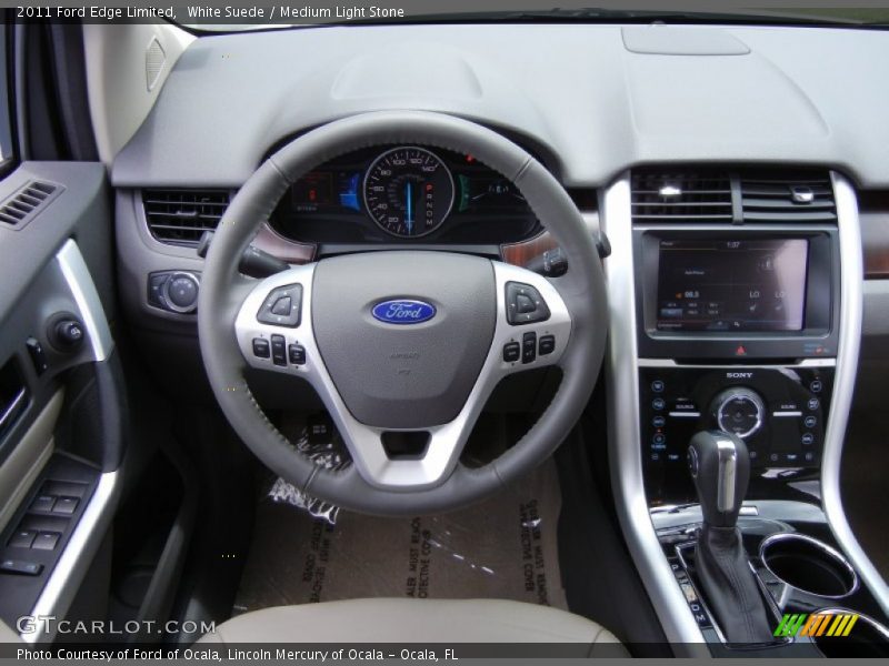White Suede / Medium Light Stone 2011 Ford Edge Limited