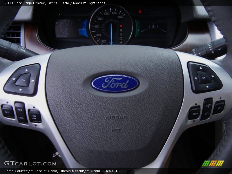 White Suede / Medium Light Stone 2011 Ford Edge Limited