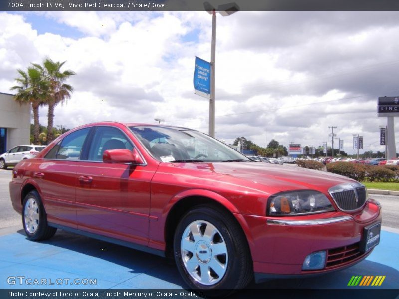 Vivid Red Clearcoat / Shale/Dove 2004 Lincoln LS V6