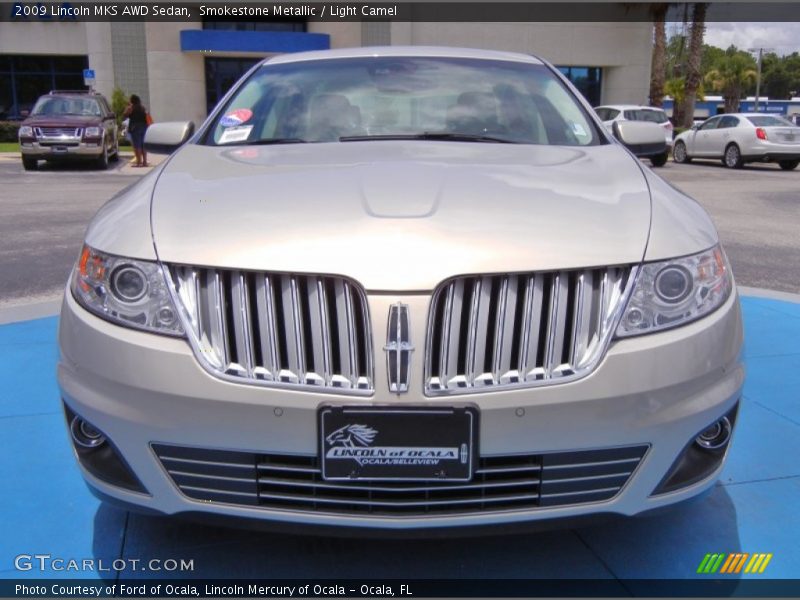 Smokestone Metallic / Light Camel 2009 Lincoln MKS AWD Sedan