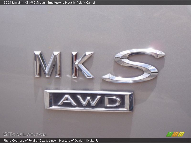 Smokestone Metallic / Light Camel 2009 Lincoln MKS AWD Sedan