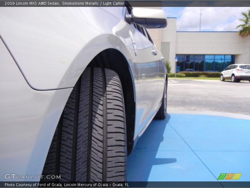 Smokestone Metallic / Light Camel 2009 Lincoln MKS AWD Sedan