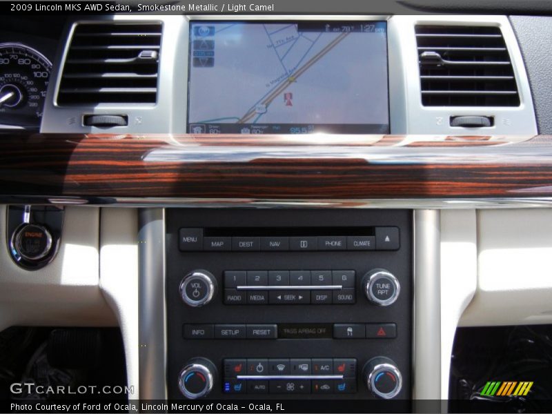 Smokestone Metallic / Light Camel 2009 Lincoln MKS AWD Sedan
