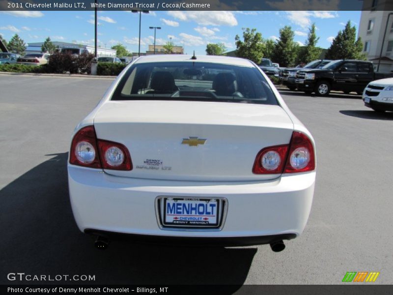 White Diamond Tricoat / Cocoa/Cashmere 2011 Chevrolet Malibu LTZ