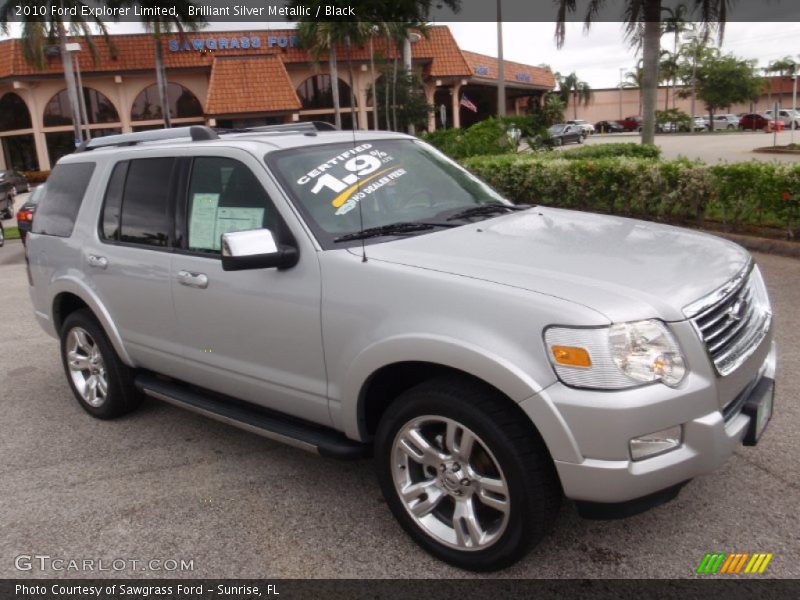 Brilliant Silver Metallic / Black 2010 Ford Explorer Limited